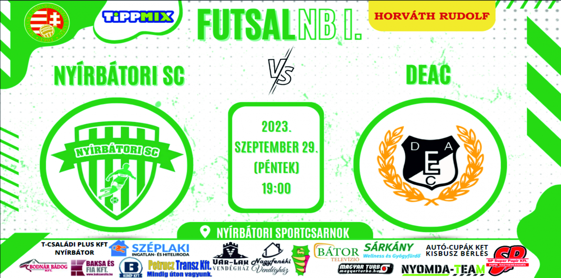 Nyírbátori SC-DEAC  NB I. Futsal mérkőzés