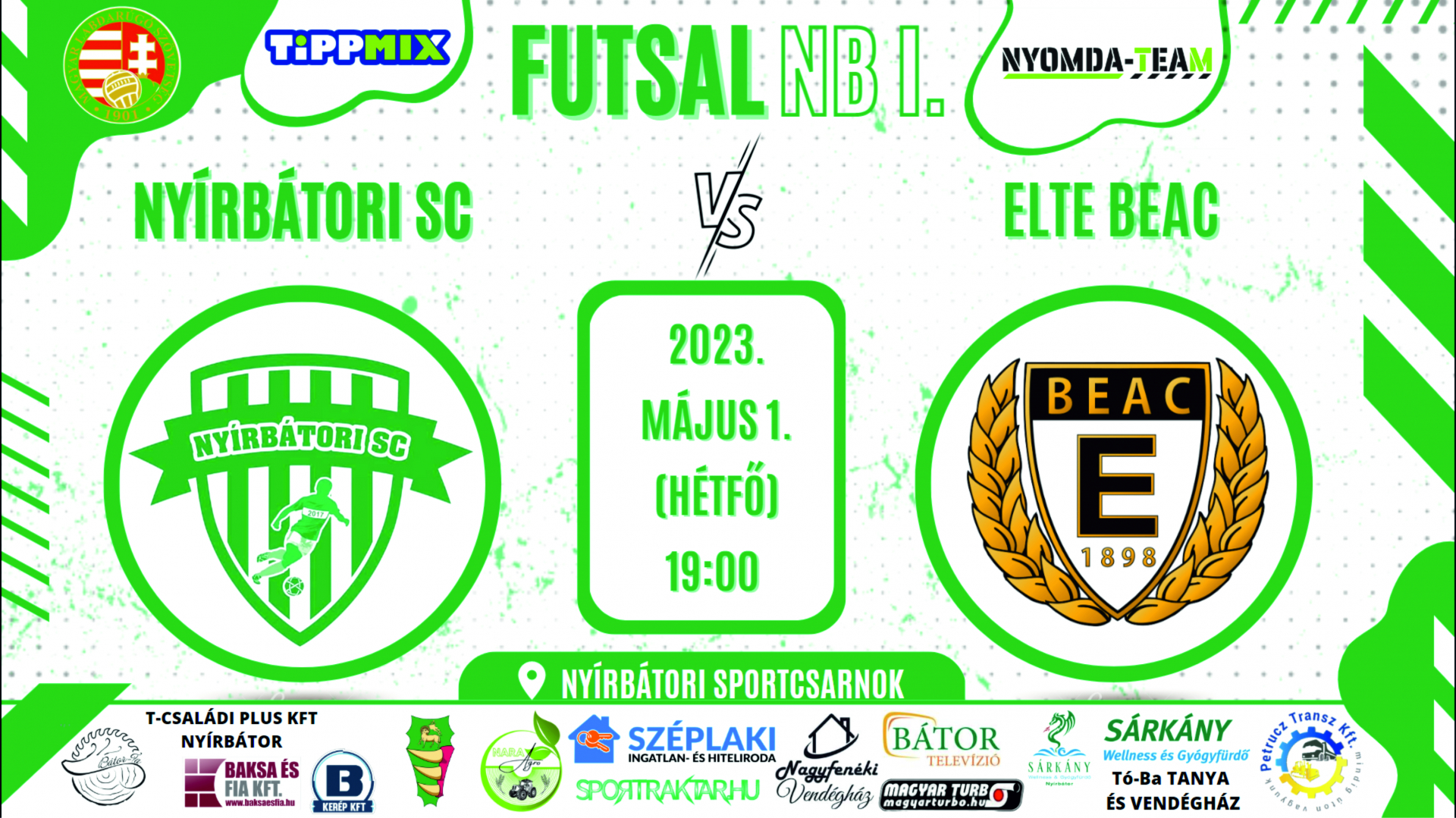 Nyírbátor SC - ELTE BEAC NB I. Futsal mérkőzés